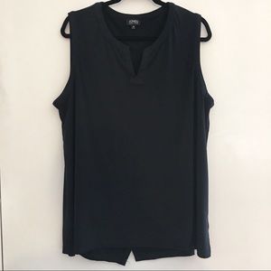 Navy sleeveless top